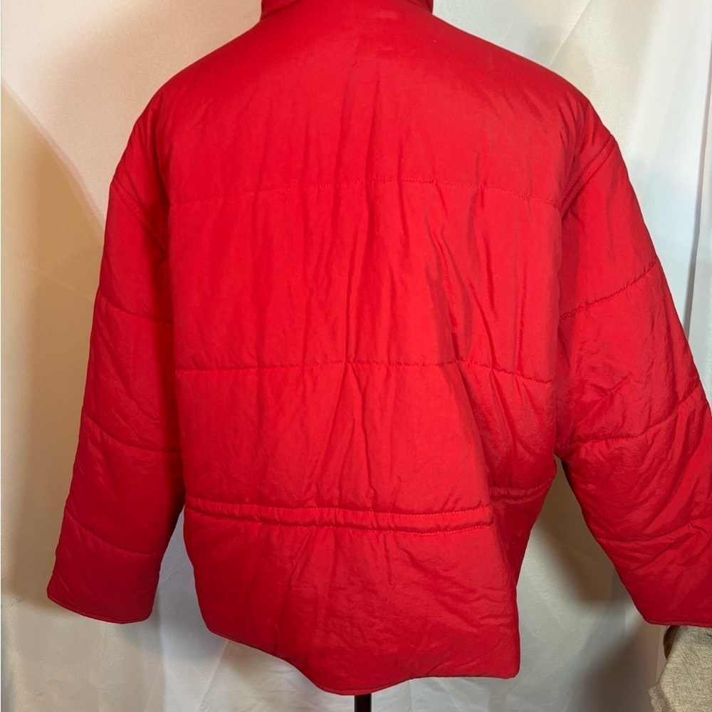 Vintage LIZ CLAIBORNE Women’s Red Puffer Jacket Size M Petite - Picture 4 of 9